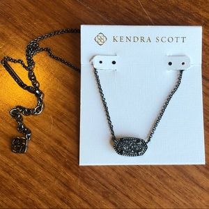 Kendra Scott black drusy pendant Elisa necklace